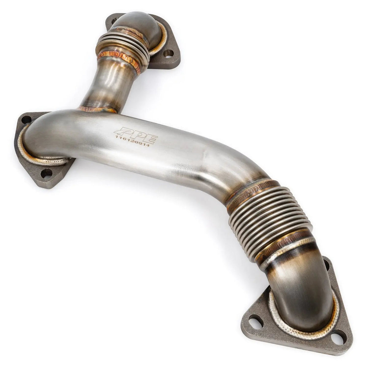 PPE 116120914 placement Up-Pipe (Passenger Side) for OEM Exhaust Manifold (2006-2007 6.6L Duramx) - Southern Diesel Supply