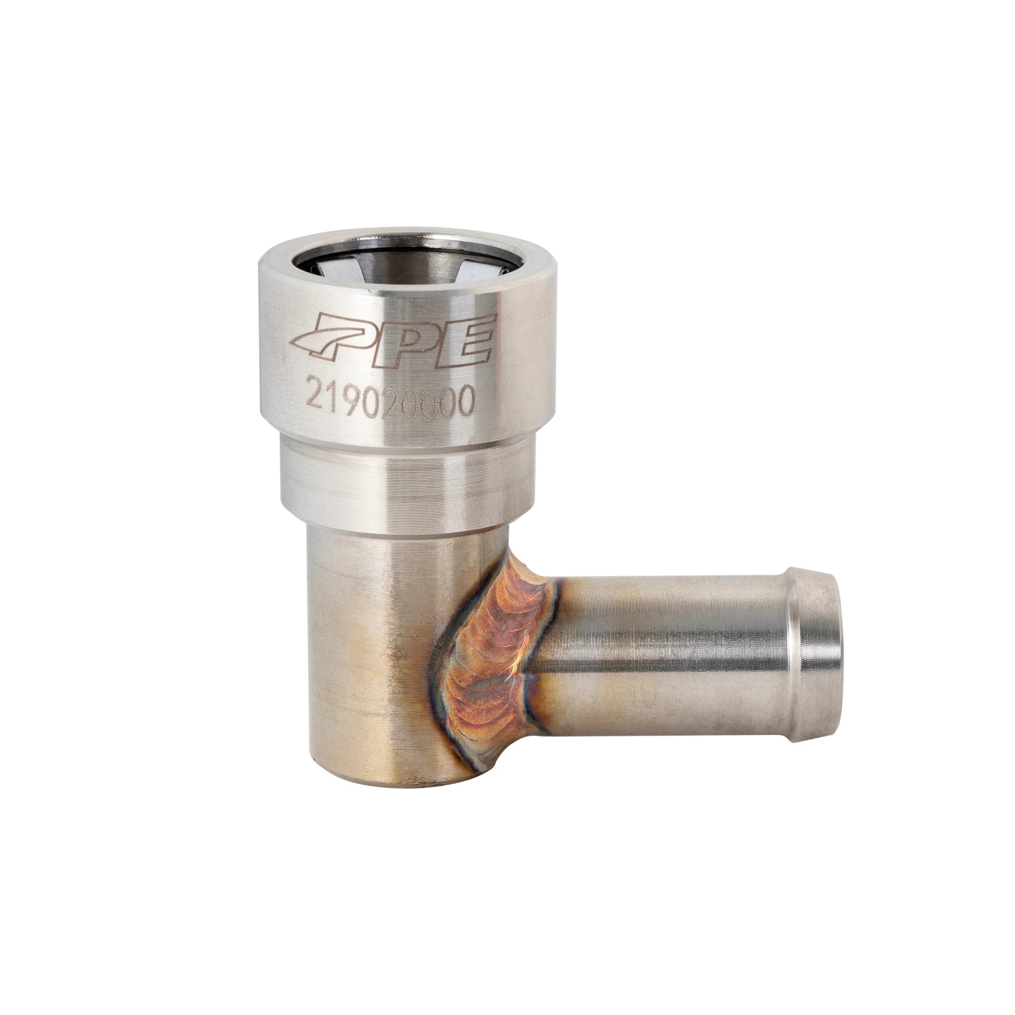 PPE 219020000 Stainless Steel Heater Hose Connector (2007.5 - 2024 Cummins; 2017 - 2019 Duramax) - Southern Diesel Supply