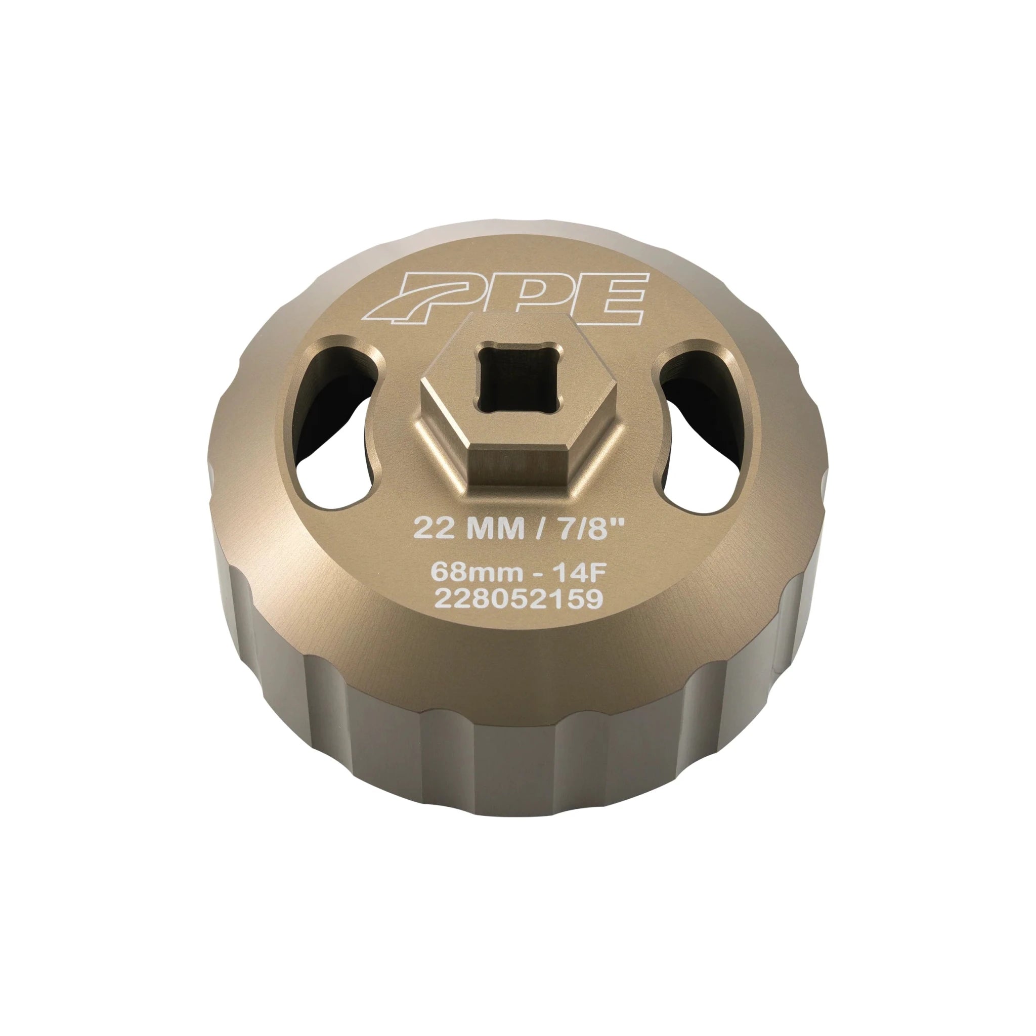 PPE 228052159 Billet Aluminum Trans Fluid Filter Socket (68mm/14 - Flute) (2007.5 - 2024 6.7L Cummins) - Southern Diesel Supply