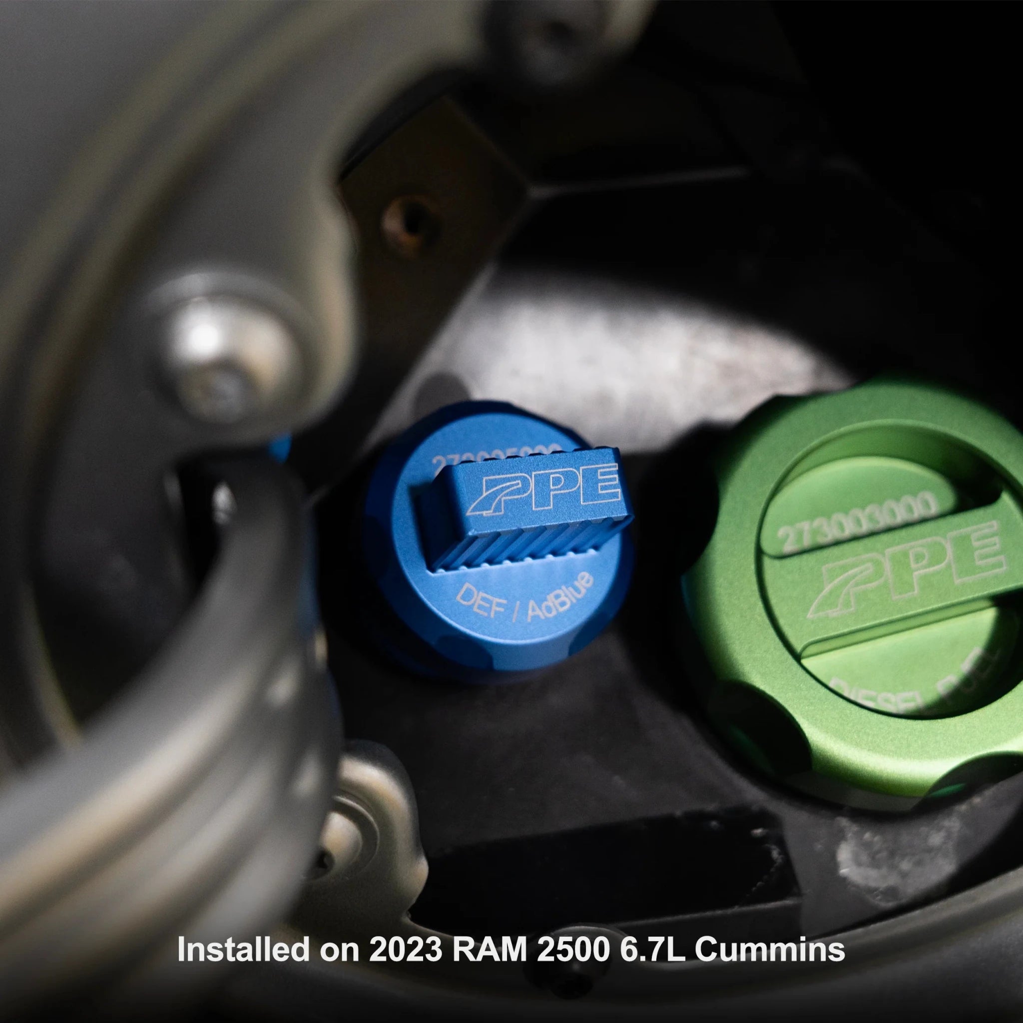 PPE 273005000 Billet Diesel Exhaust Fluid (DEF) Cap (Anodized Blue) (2007.5 - 2026 6.7L, 2014 - 2023 3.0L Cummins) - Southern Diesel Supply