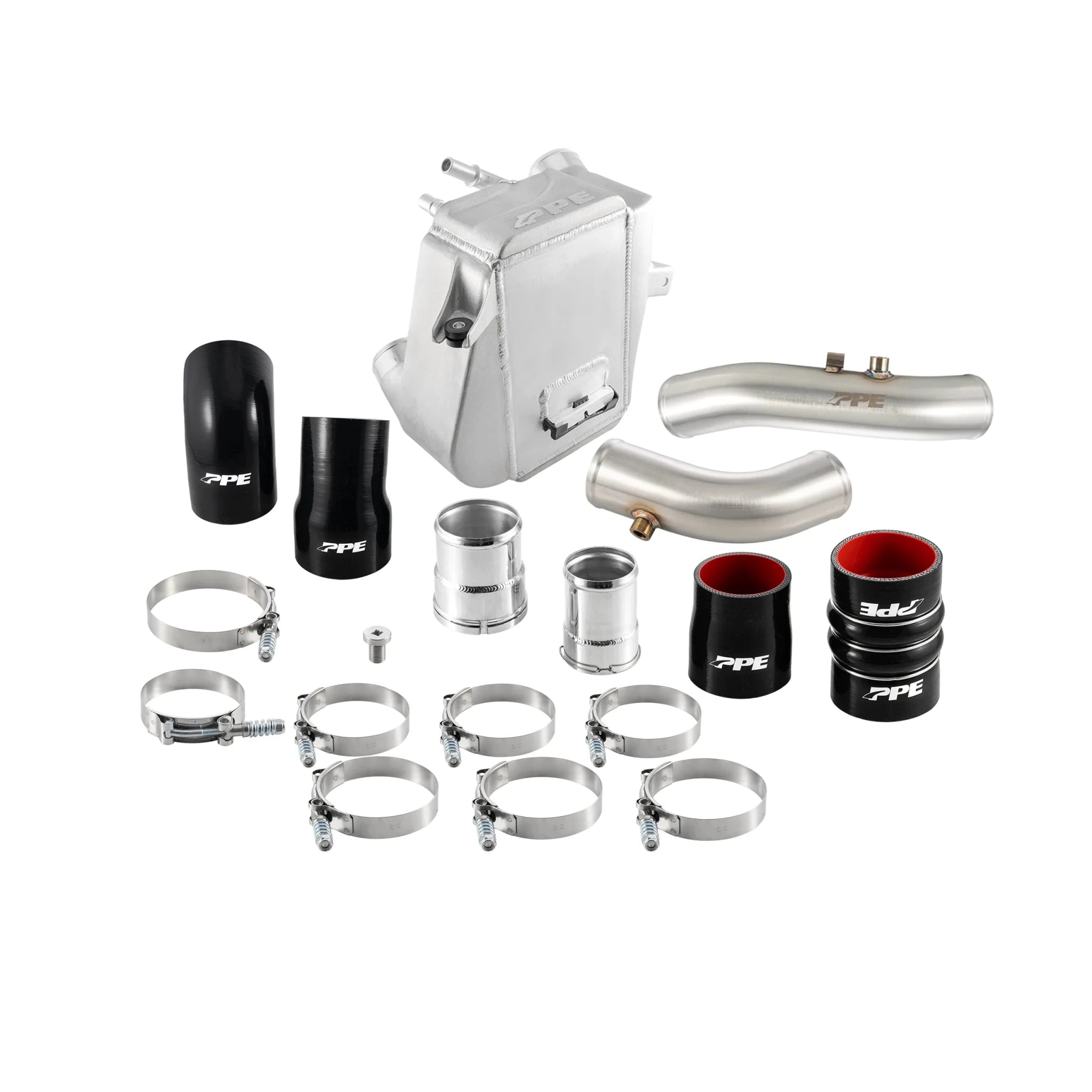 PPE Air - To - Water Intercooler Kit With Brushed Pipes (2011 - 2026 Power Stroke) - Southern Diesel Supply