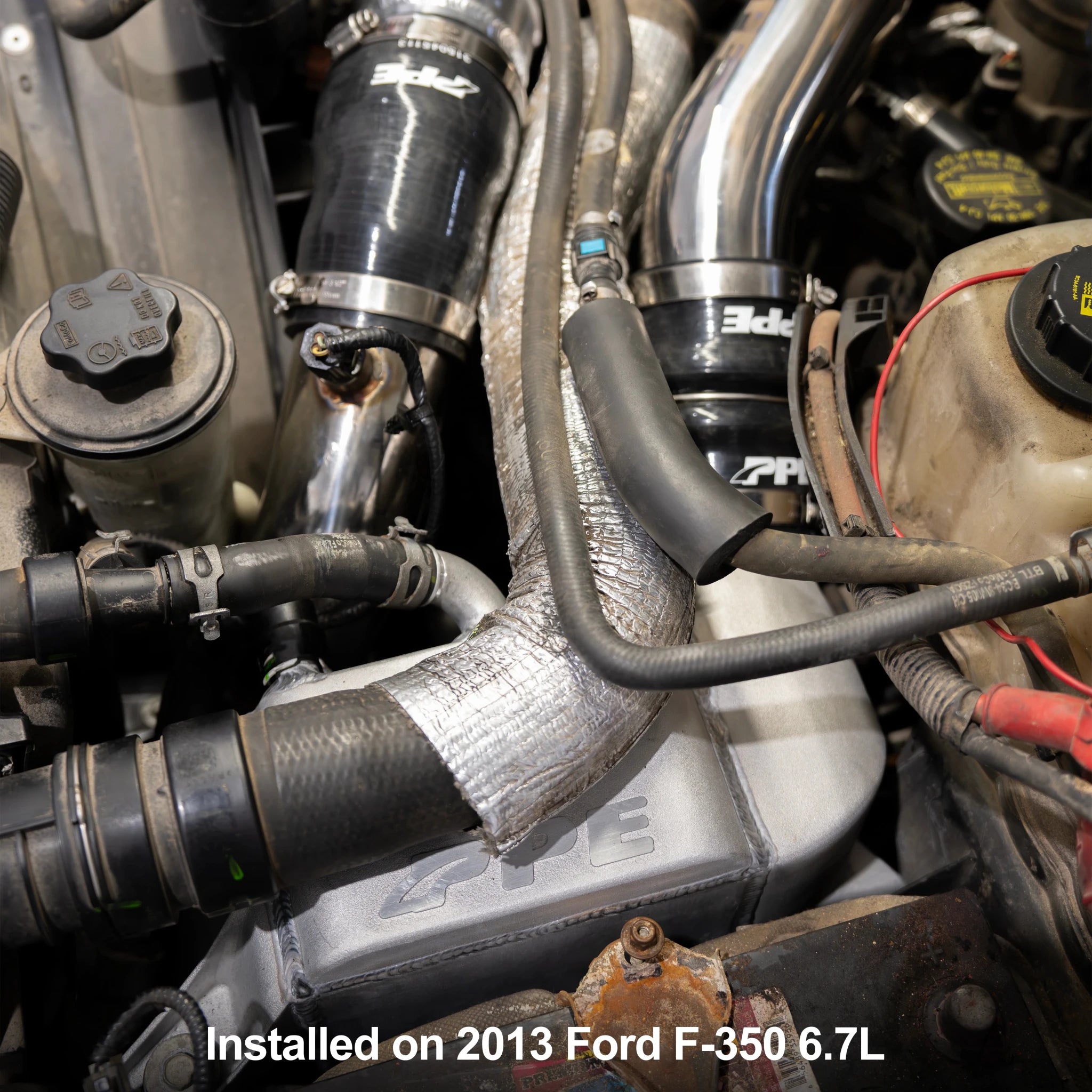 PPE Air - To - Water Intercooler Kit With Polished Pipes (2011 - 2026 Power Stroke) - Southern Diesel Supply