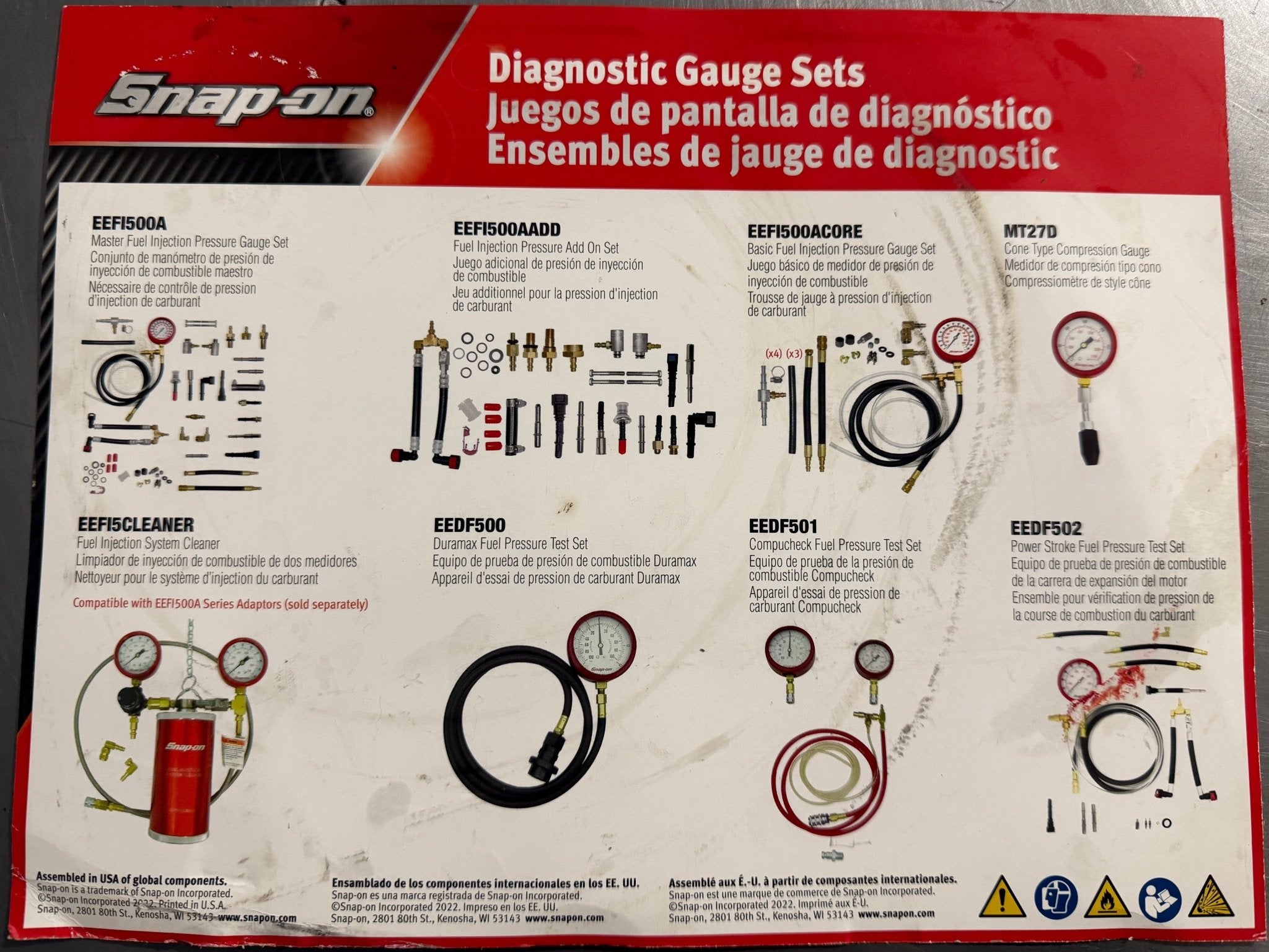 Snap-On Cummins® Engine Diesel Fuel Pressure Test Kit - EEDF503 - Southern Diesel Supply