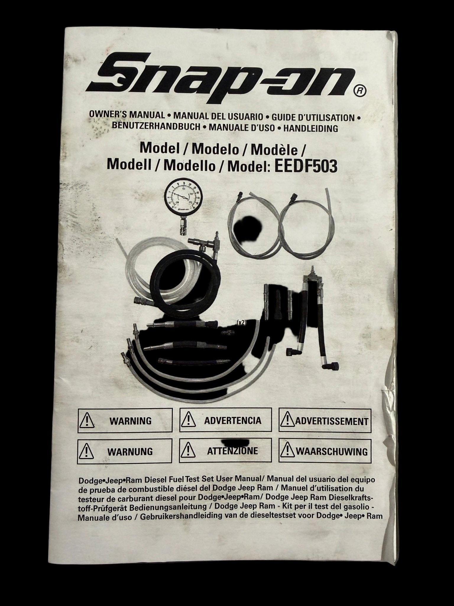 Snap-On Cummins® Engine Diesel Fuel Pressure Test Kit - EEDF503 - Southern Diesel Supply