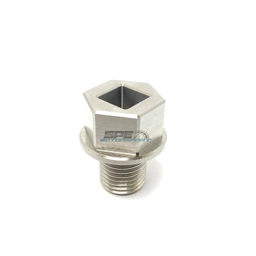 SPE Motorsport S100123 Billet Stainless Steel Oil Drain Plug (2012 - 2025 Power Stroke) - Southern Diesel Supply