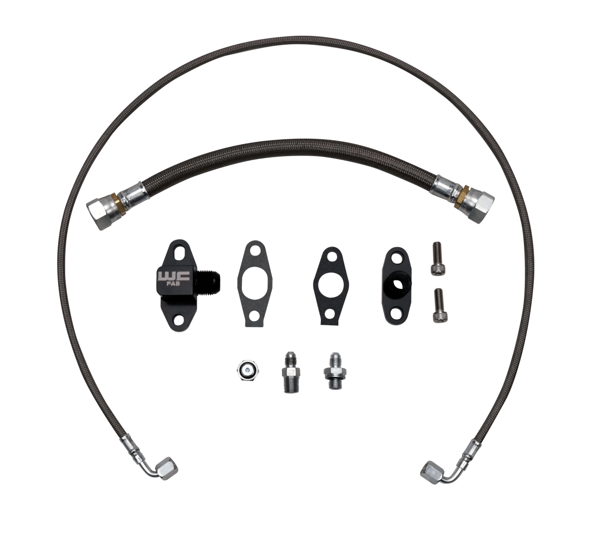 WCFab LB7/LLY/LBZ/LMM/LML Duramax S400 Single Turbo Oil Line Kit - Southern Diesel Supply