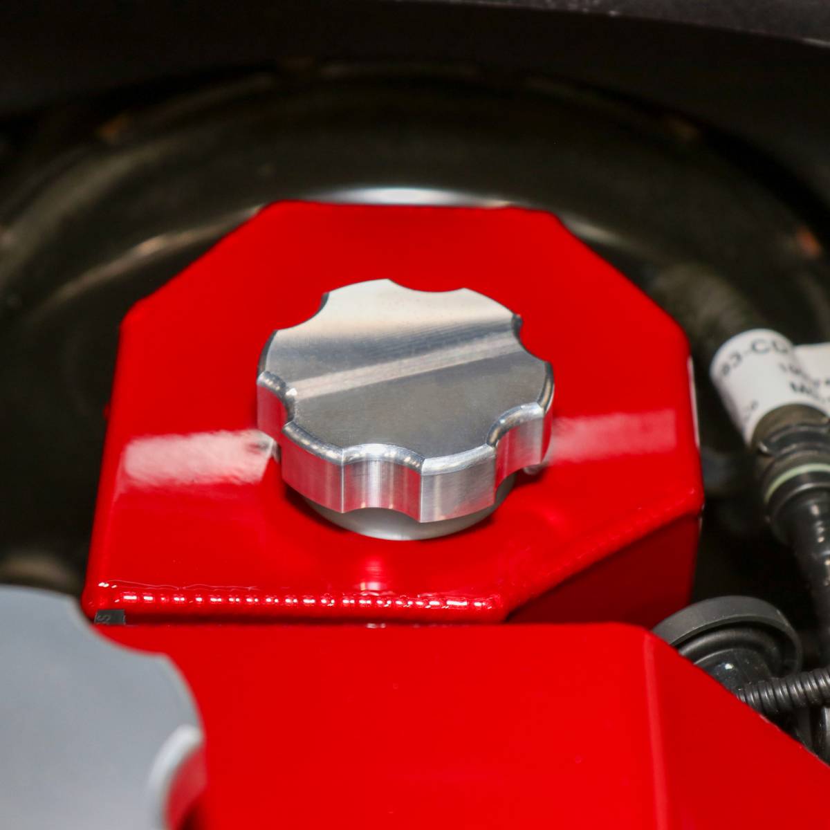 WCFab WCF100220 Billet Aluminum Brake Master Cylinder Cap, Clear Anodized (2017 - 2025 Power Stroke) - Southern Diesel Supply