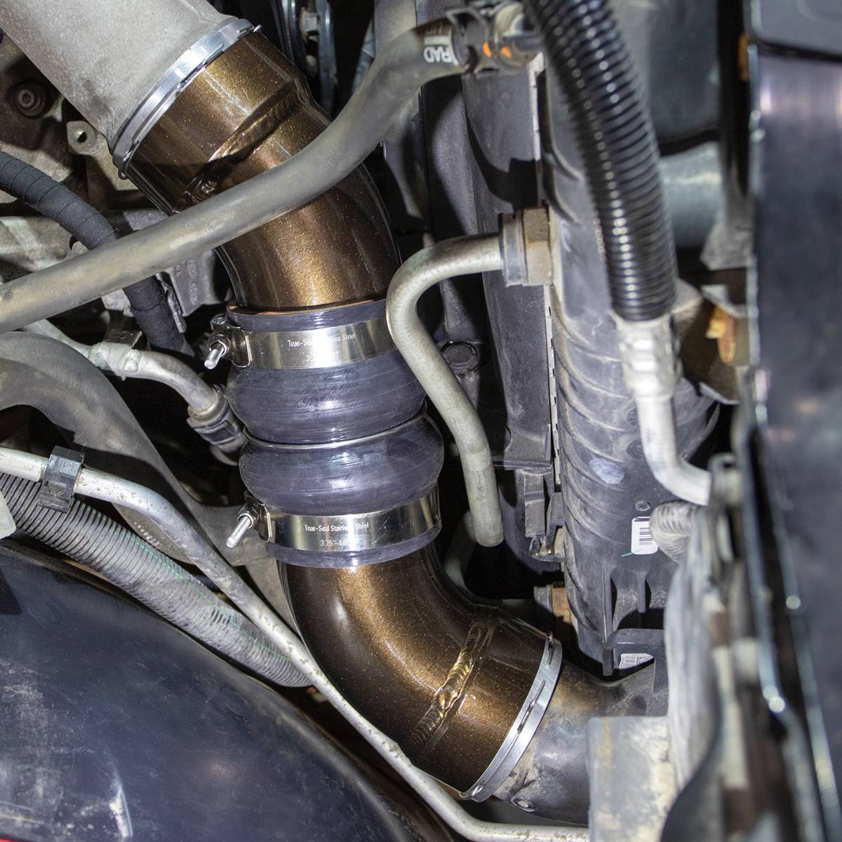 WCFab WCF100367 LBZ/LMM Duramax 3.5" Passenger (Cold) Side Intercooler Pipe Kit - Southern Diesel Supply