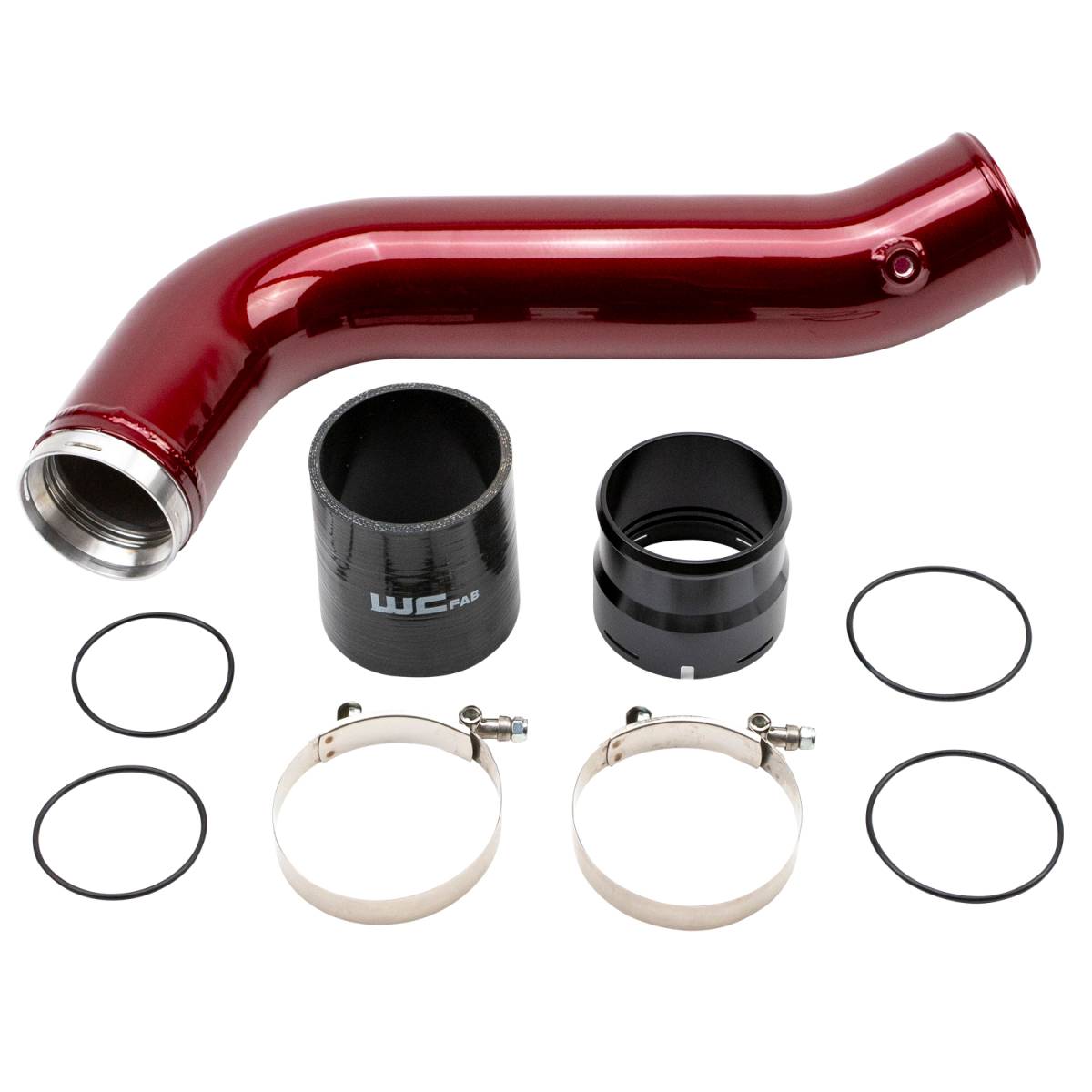 WCFab WCF100381 3.5" Passenger (Cold) Side Intercooler Pipe Kit (2020 - 2026 Duramax) - Southern Diesel Supply