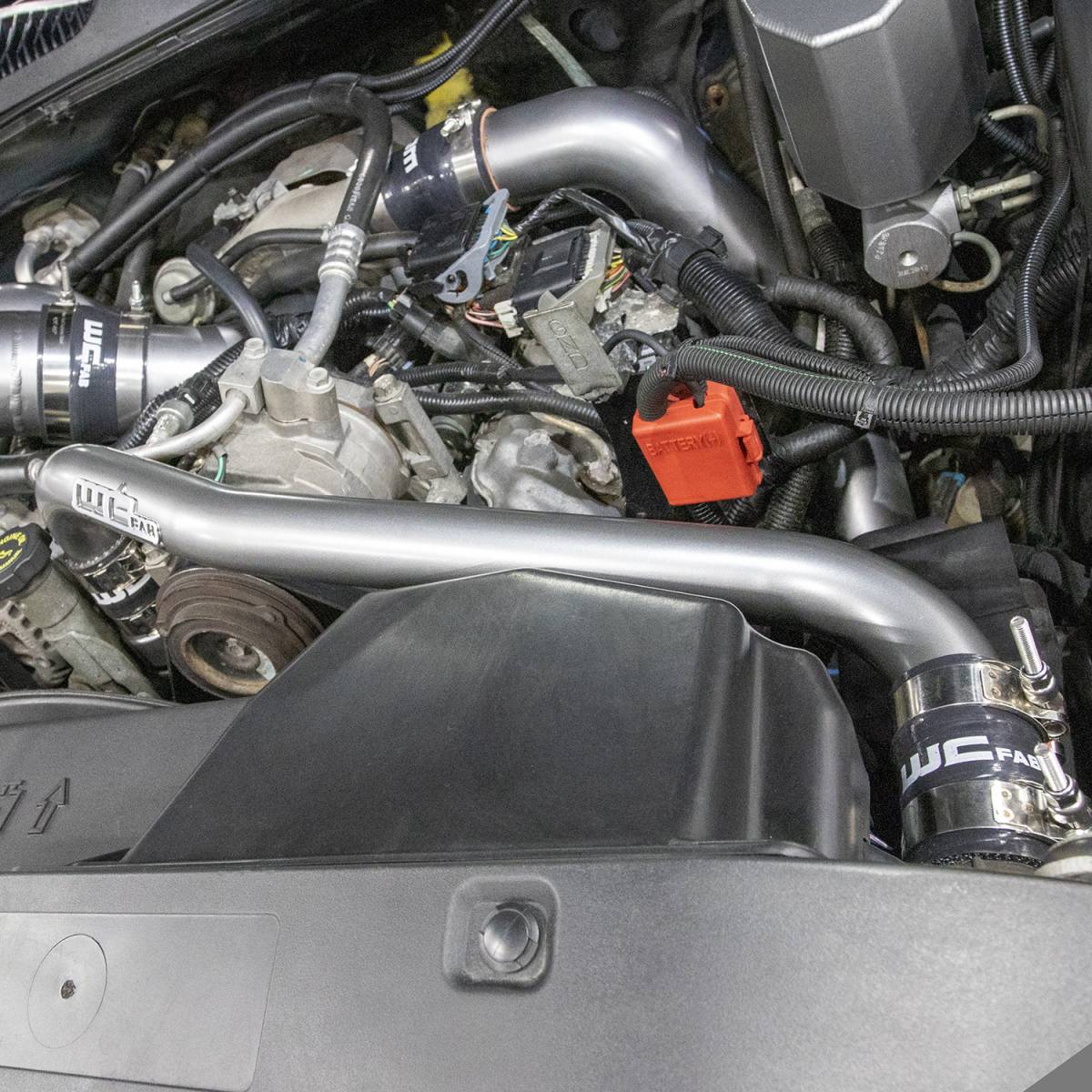 WCFab WCF100405 LB7/LLY Duramax Top Outlet Billet Thermostat Housing And Upper Coolant Pipe Kit - Southern Diesel Supply