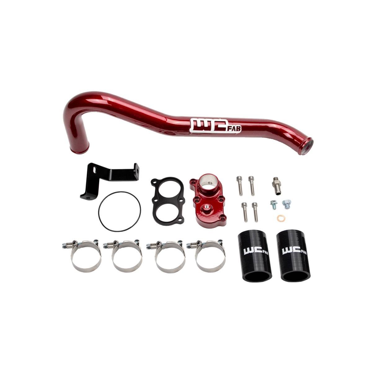 WCFab WCF100420 LBZ/LMM Duramax Top Outlet Billet Thermostat Housing And Upper Coolant Pipe Kit - Southern Diesel Supply