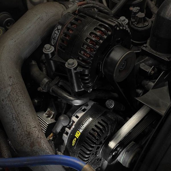 XDP XD358 HD High Output Secondary Alternator Wrinkle Black (2003 - 2007 Power Stroke) - Southern Diesel Supply