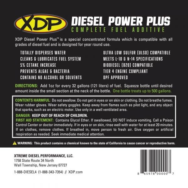 XDP XDDPP116 Diesel Power Plus Fuel Additive (16oz) - Southern Diesel Supply
