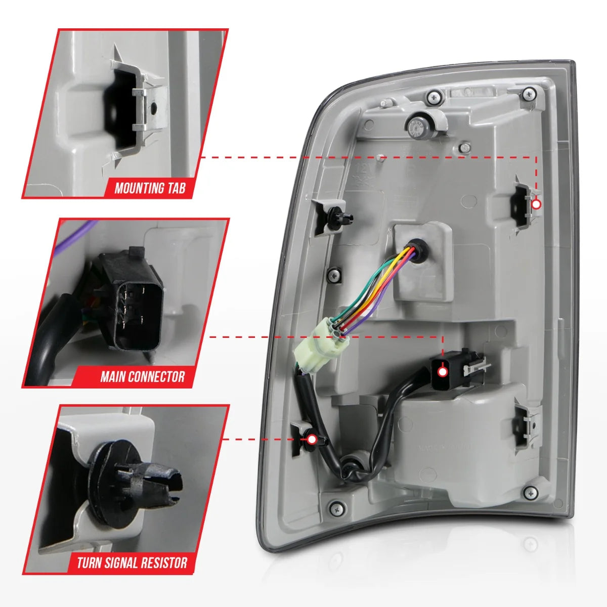 Anzo 311273 Black LED Tail Lights (2010-2018 6.7L Cummins, 2014-2018 3.0L EcoDiesel)