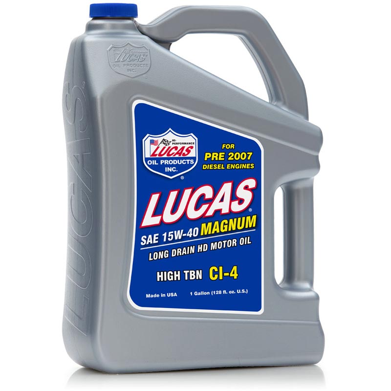 Lucas Oil 10076 15W-40 Magnum High TBN CI-4 Engine Oil (1 Gal)