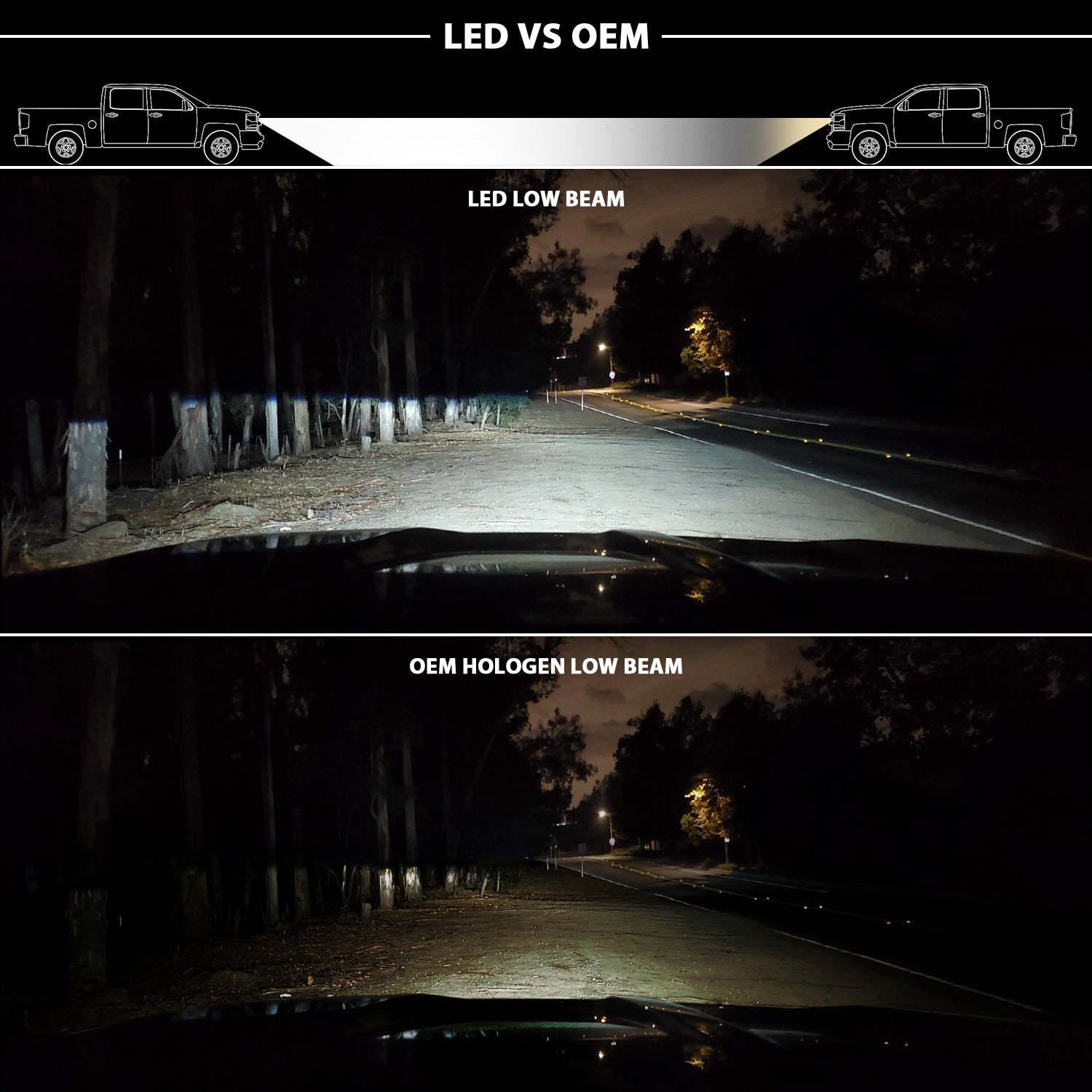 Anzo 111464 Black Switchback Dual LED Projector Headlights (2010-2018 6.7L Cummins, 2014-2018 3.0L EcoDiesel)