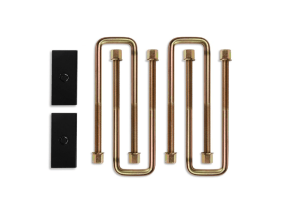 1" Block and 16" U-bolt Kit (steel/straight) for 11-24 GM 2500HD and 3500HD 2WD/4WD trucks - Southern Diesel Supply