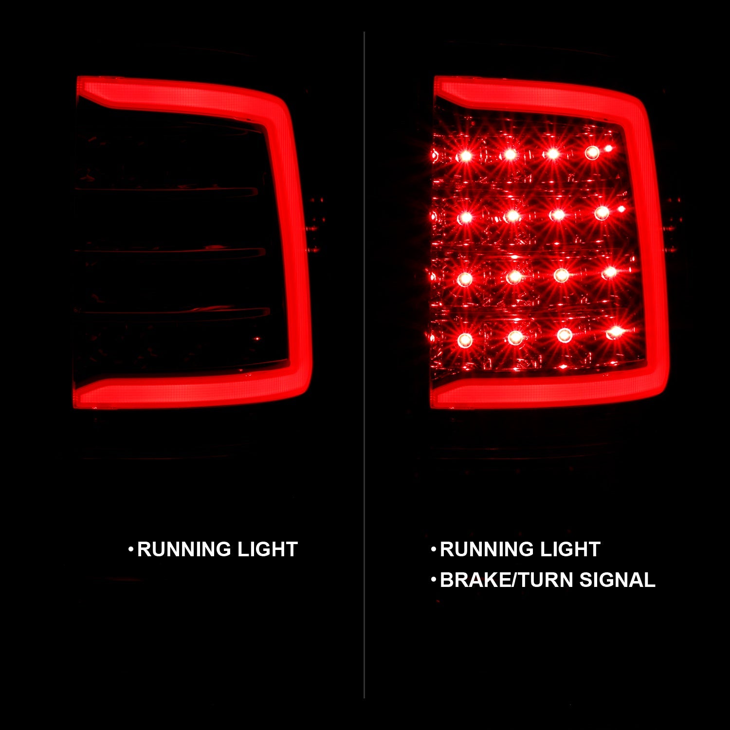 Anzo 311320 Chrome Plank Style LED Tail Lights (2010-2018 6.7L Cummins, 2014-2018 3.0L EcoDiesel)