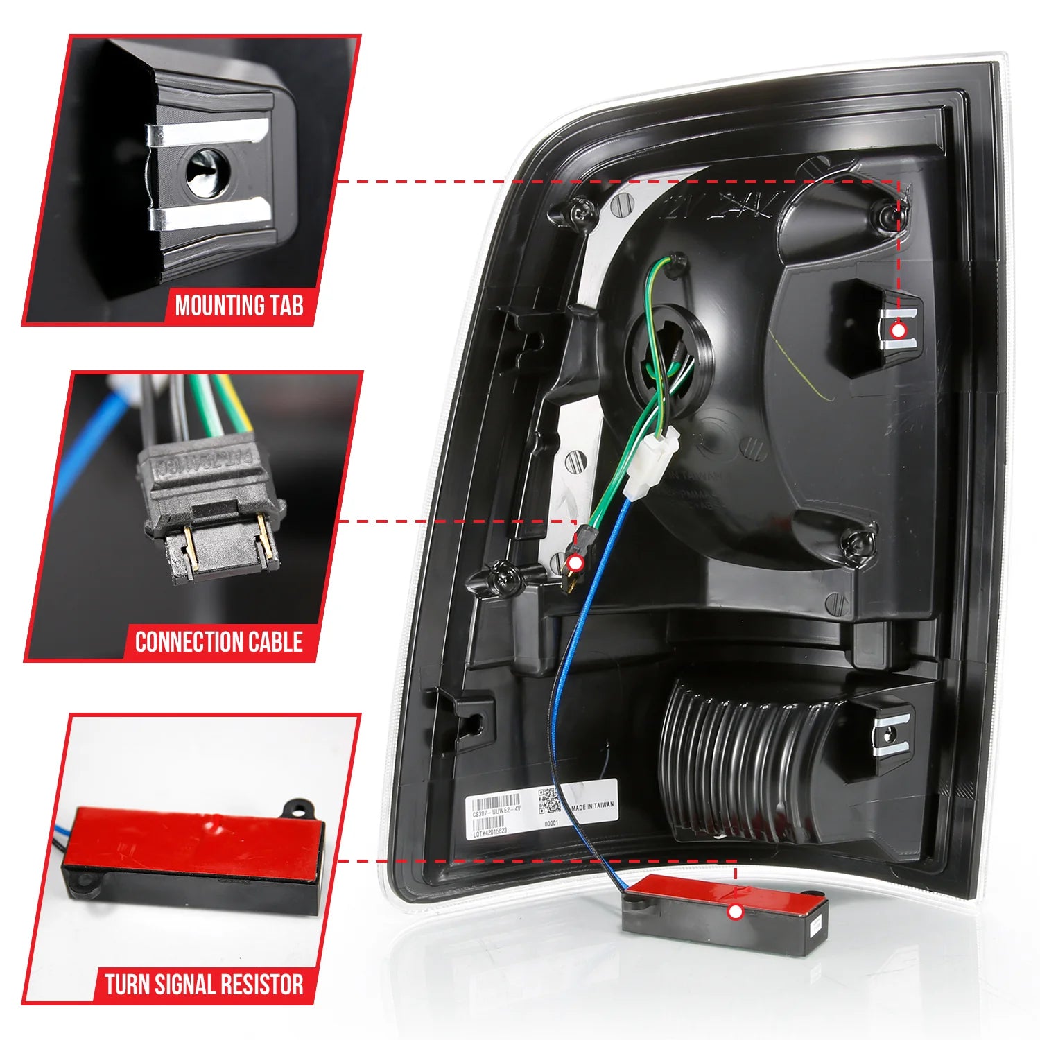 Anzo 311320 Chrome Plank Style LED Tail Lights (2010-2018 6.7L Cummins, 2014-2018 3.0L EcoDiesel)