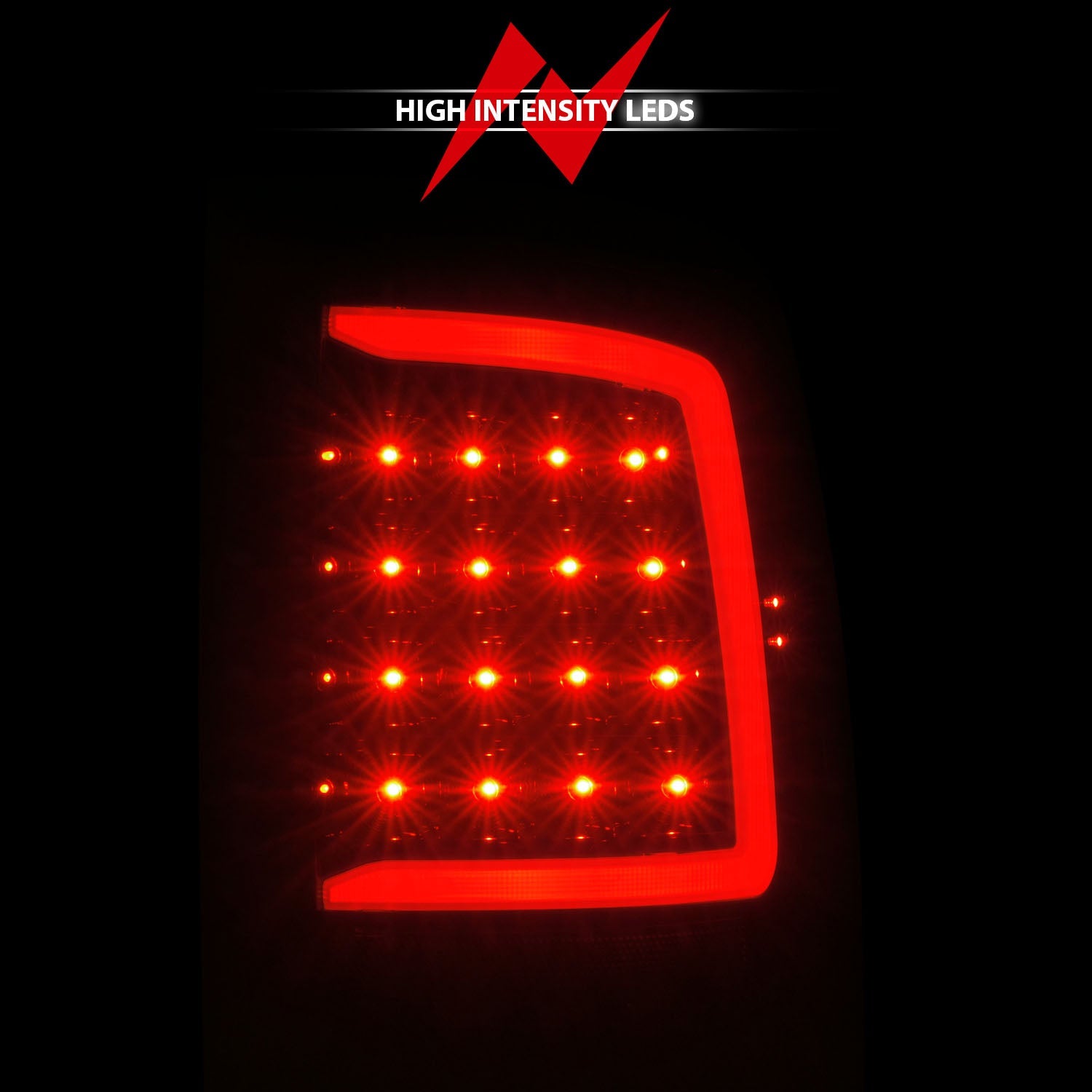 Anzo 311452 Black LED Tail Lights With Sequential Turn Signal (2010-2018 6.7L Cummins, 2014-2019 3.0L EcoDiesel)