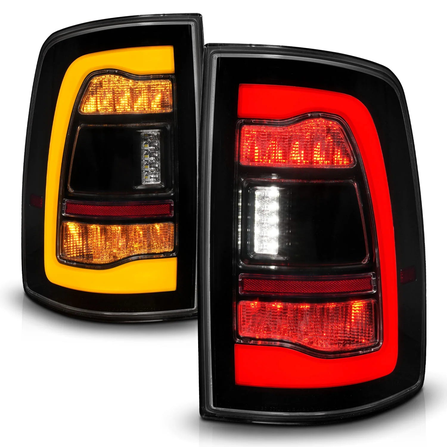 Anzo 311472 Smoked LED Tail Lights With Amber Sequential Signal (2010-2018 6.7L Cummins, 2014-2023 3.0L EcoDiesel)