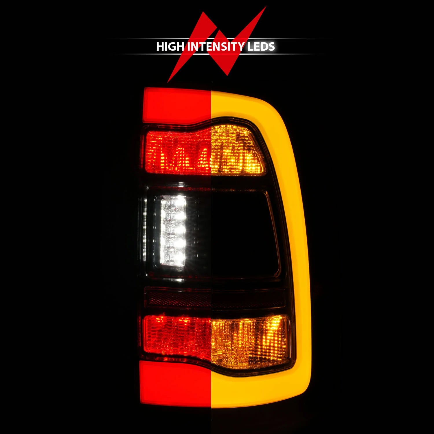 Anzo 311472 Smoked LED Tail Lights With Amber Sequential Signal (2010-2018 6.7L Cummins, 2014-2023 3.0L EcoDiesel)