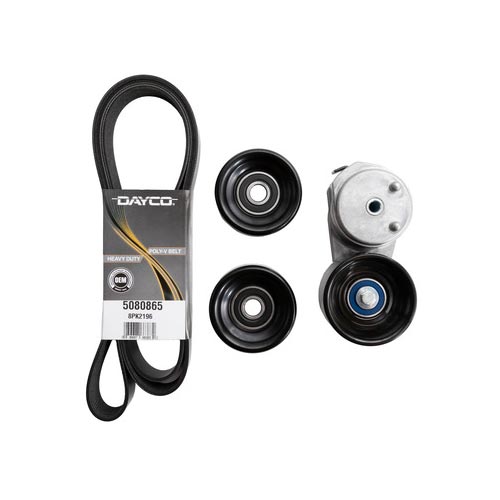 Dayco 5080865K1 Serpentine Belt Kit (With Automatic Belt Tensioner & Idler Pulleys) (2008-2010 6.4L PowerStroke Single Alternator)