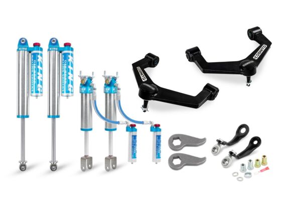 Cognito 3-Inch Elite Leveling Kit with King 2.5 Reservoir Shocks for 20-25 Silverado/Sierra 2500/3500 2WD/4WD
