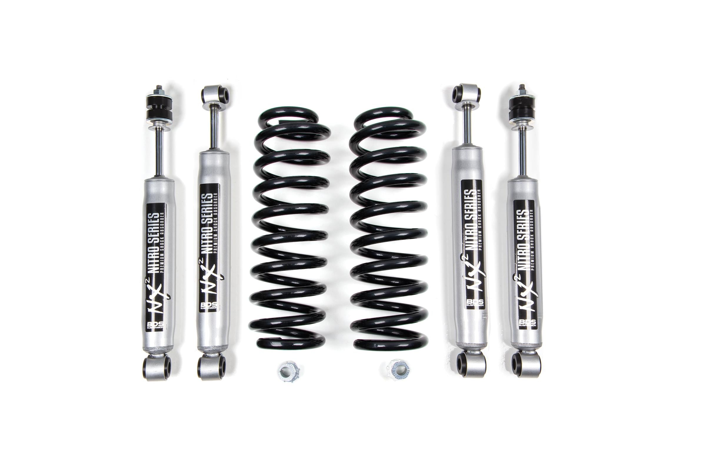 2 Inch Leveling Kit Ford F150/Bronco 80-96 4WD Stock W/ NX2 Nitro Shocks