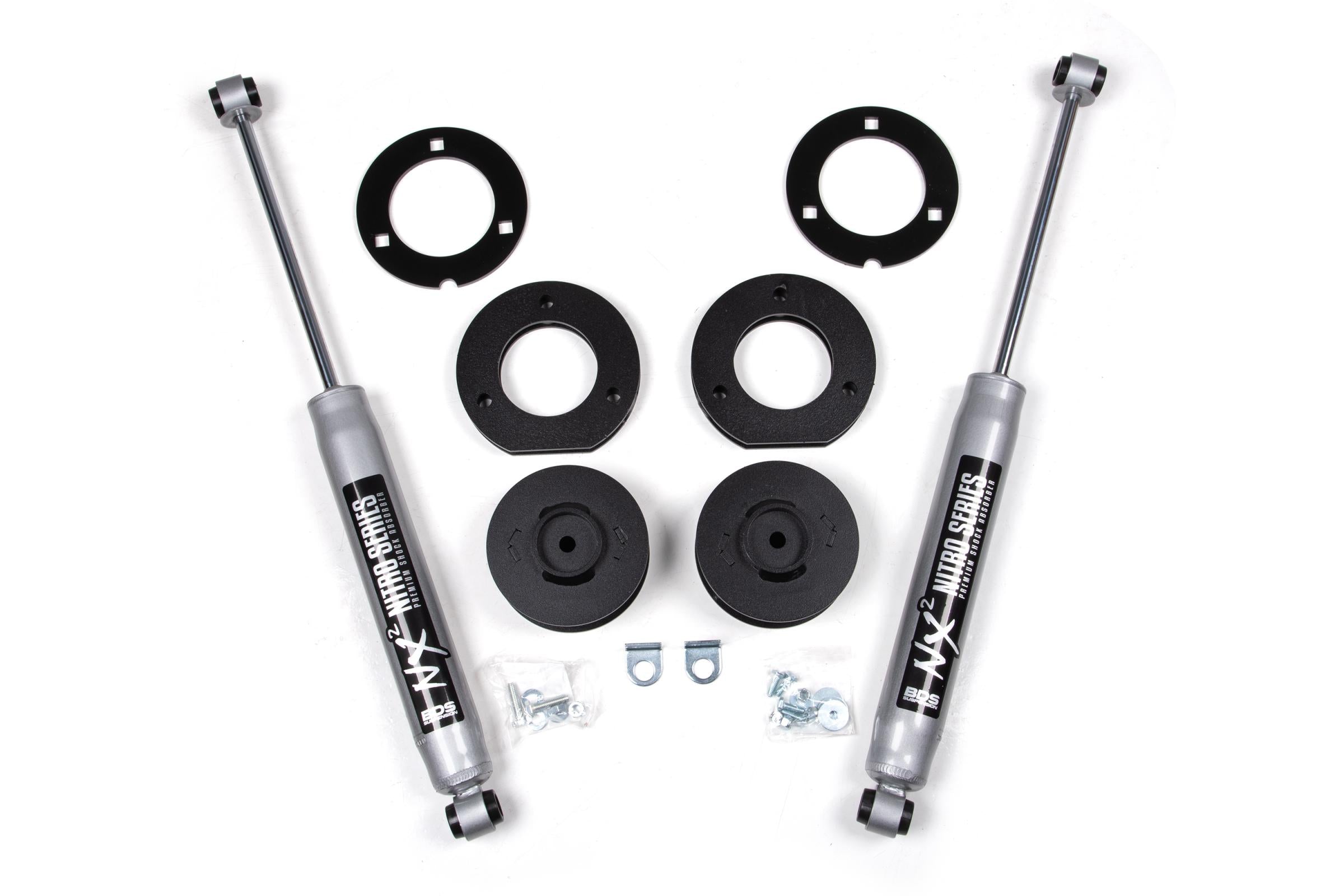 2 Inch Lift Kit Chevy/GMC Avalanche Suburban Tahoe Yukon/XL 1500 07-19 4WD Fox 2.0 Performance Shocks