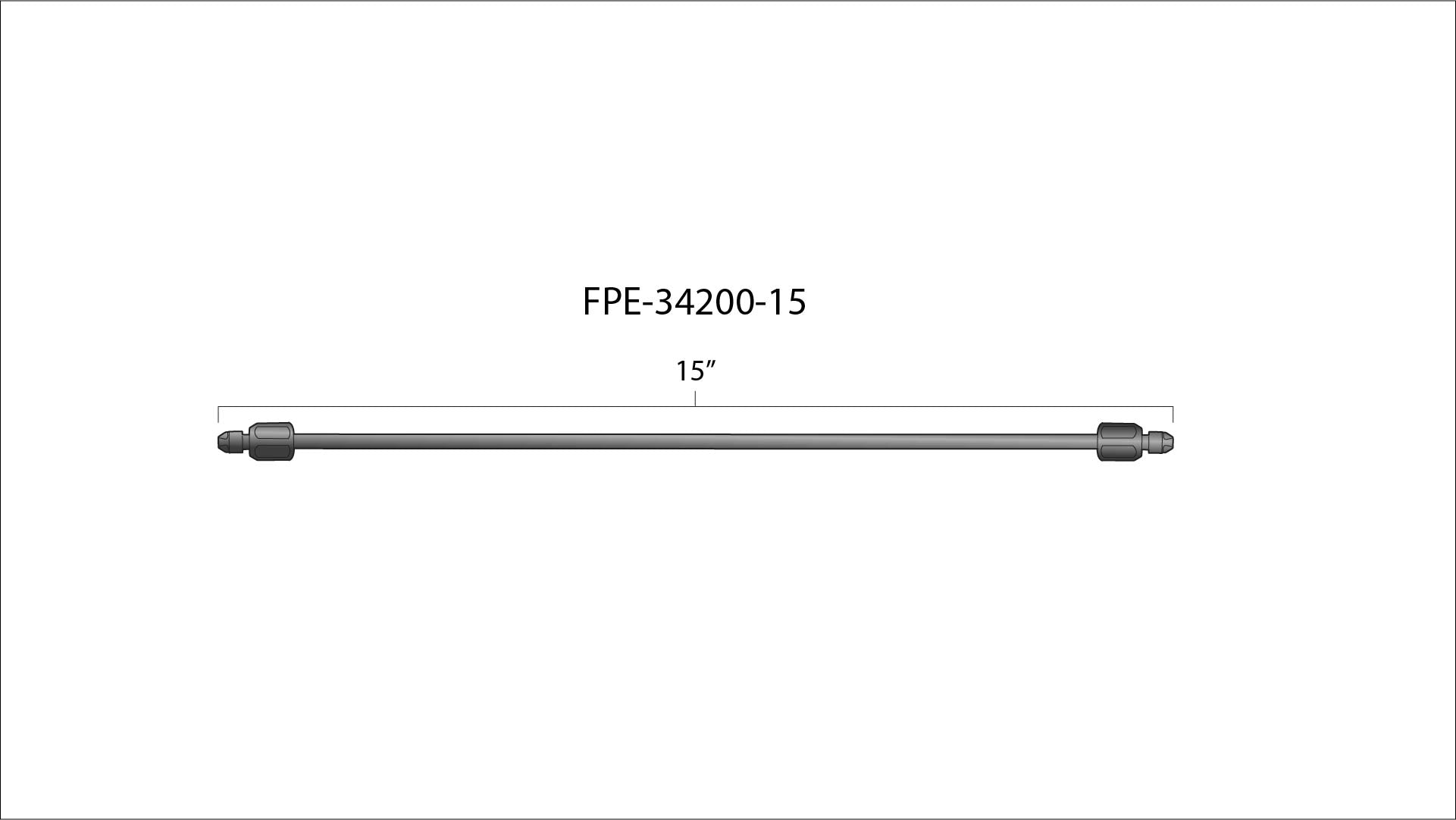 15 Inch High Pressure Fuel Line 8mm x 3.5mm Line M14 x 1.5 Nuts Fleece Performance
