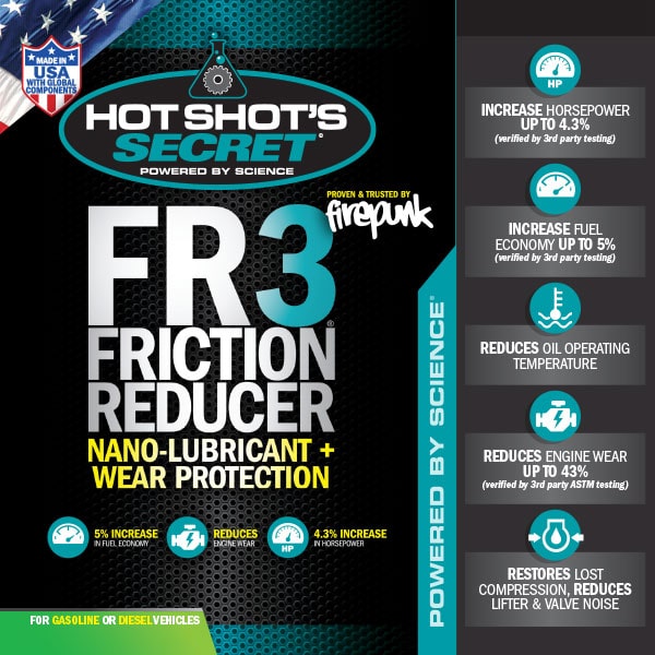 Hot Shot's Secret FR3 Friction Reducer Oil Additive