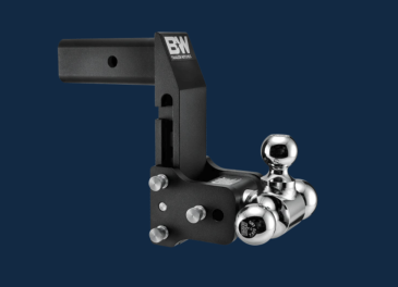 B&W TS20067BMP Tow & Stow Adjustable Ball Mount, MultiPro/MultiFlex 2.5" Shank, 7" Drop