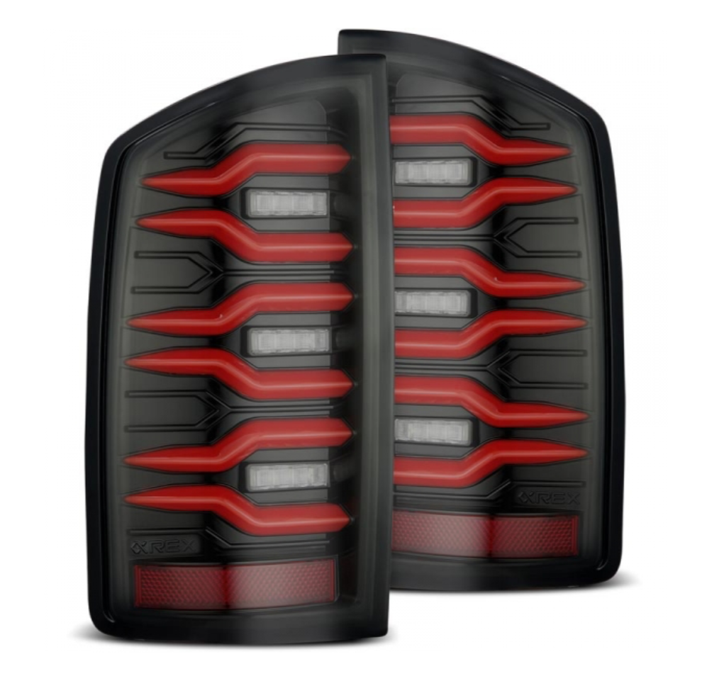 AlphaRex AlphaRex 641060 Luxx-Series Black/Red LED Tail Lights - Diesel Performance Part