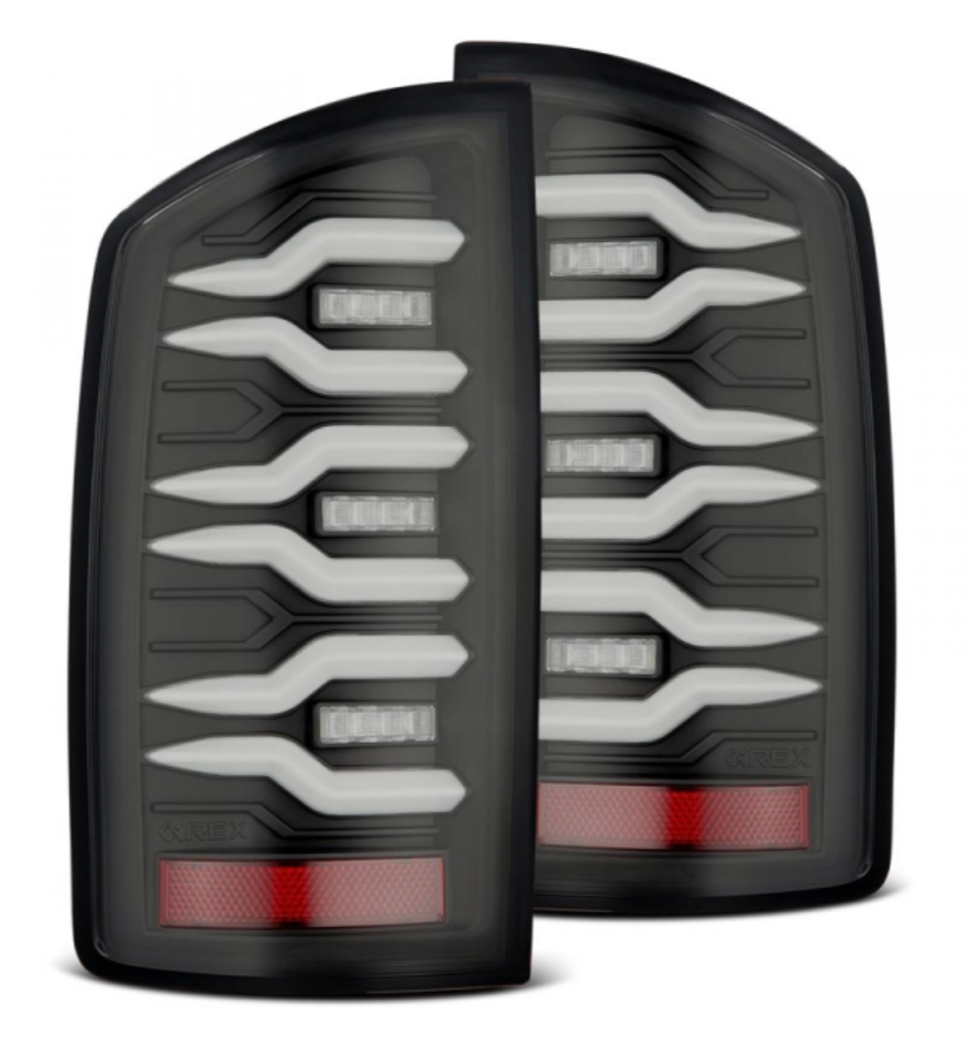 AlphaRex AlphaRex 641040 Luxx-Series Black LED Tail Lights - Diesel Performance Part