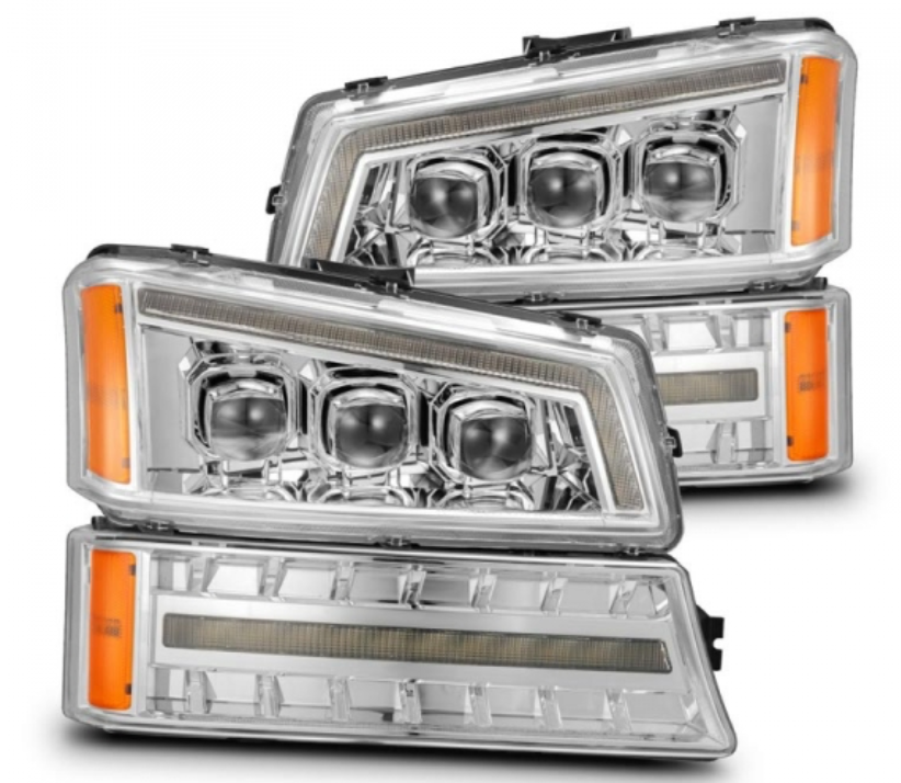 AlphaRex AlphaRex 880255 Nova-Series Chrome LED Projector Headlights - Diesel Performance Part