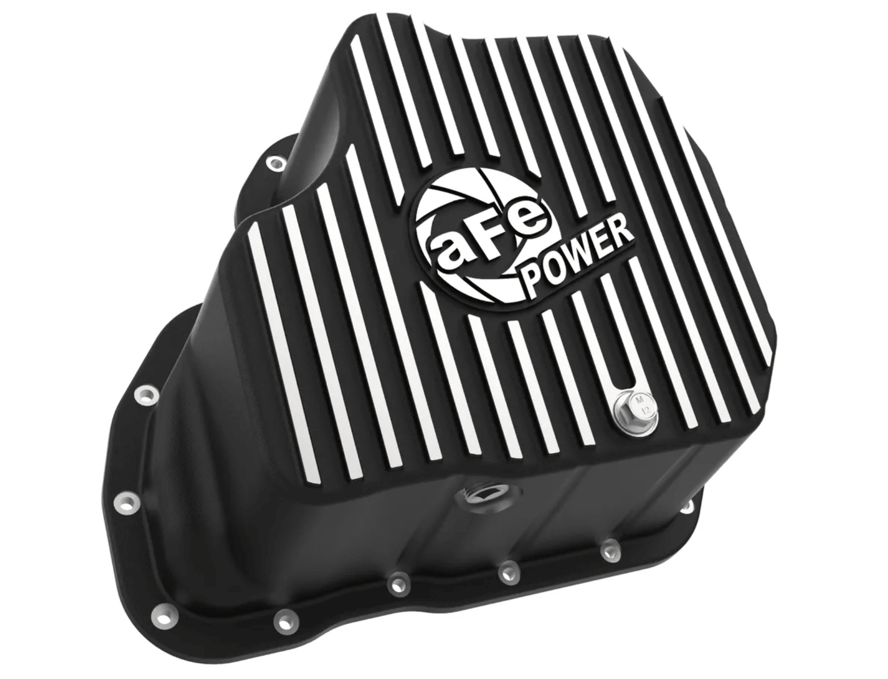 AFE 46 - 71080B Street Series Deep Engine Oil Pan (Black & Milled) | Duramax - Southern Diesel Supply