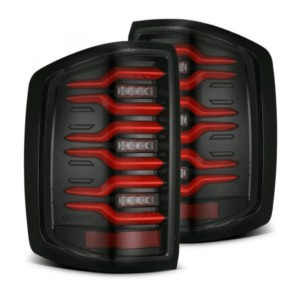 AlphaRex 620050 Luxx - Series LED Black/Red Tail Lights - Southern Diesel Supply