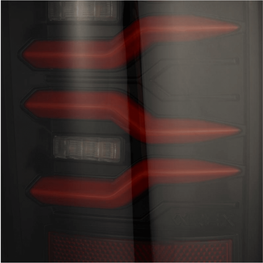 AlphaRex 641030 Luxx - Series Black/Red LED Tail Lights - Southern Diesel Supply