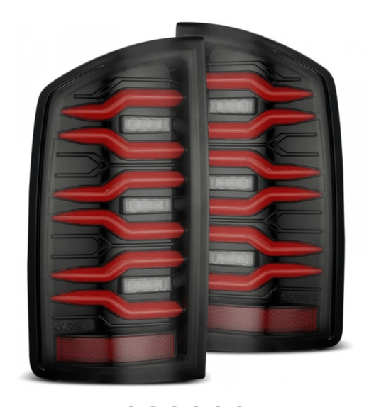 AlphaRex 641030 Luxx-Series Black/Red LED Tail Lights