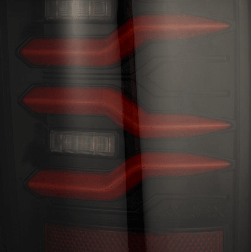 AlphaRex 641060 Luxx - Series Black/Red LED Tail Lights - Southern Diesel Supply