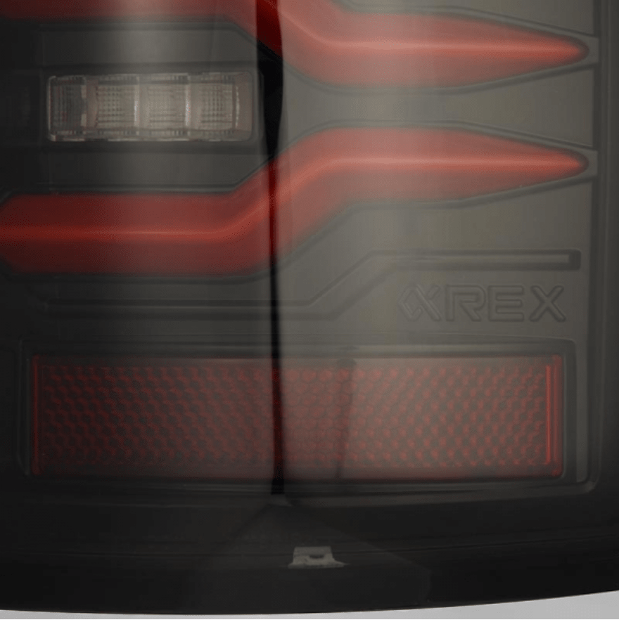 AlphaRex 641060 Luxx - Series Black/Red LED Tail Lights - Southern Diesel Supply