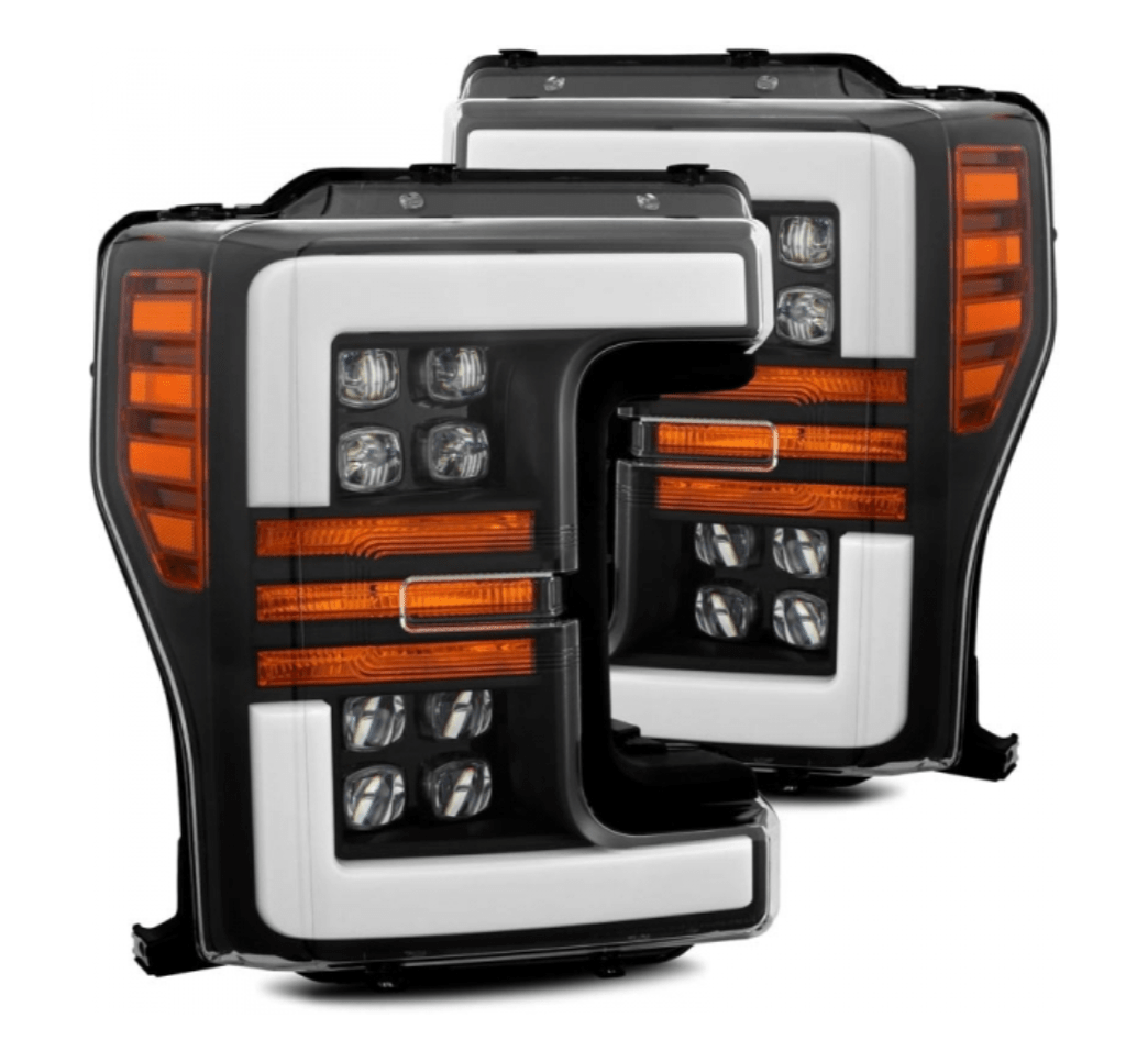 AlphaRex 880102 Nova - Series Matte Black LED Projector Headlights - Southern Diesel Supply