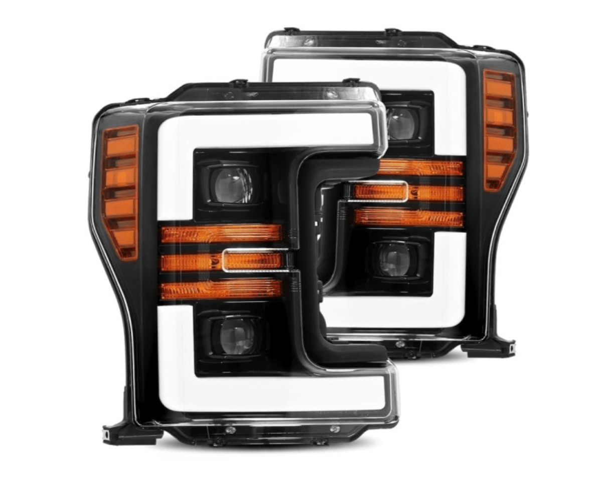 AlphaRex 880108 Pro - Series Jet Black Projector Headlights - Southern Diesel Supply