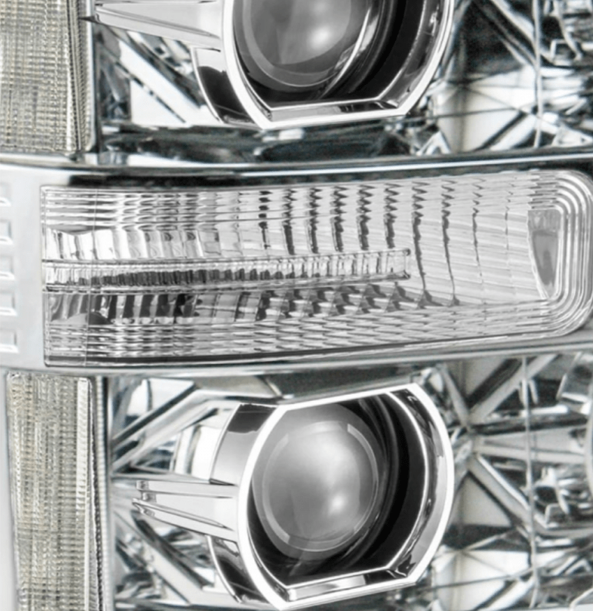 AlphaRex 880145 Luxx - Series Chrome LED Projector Headlights - Southern Diesel Supply