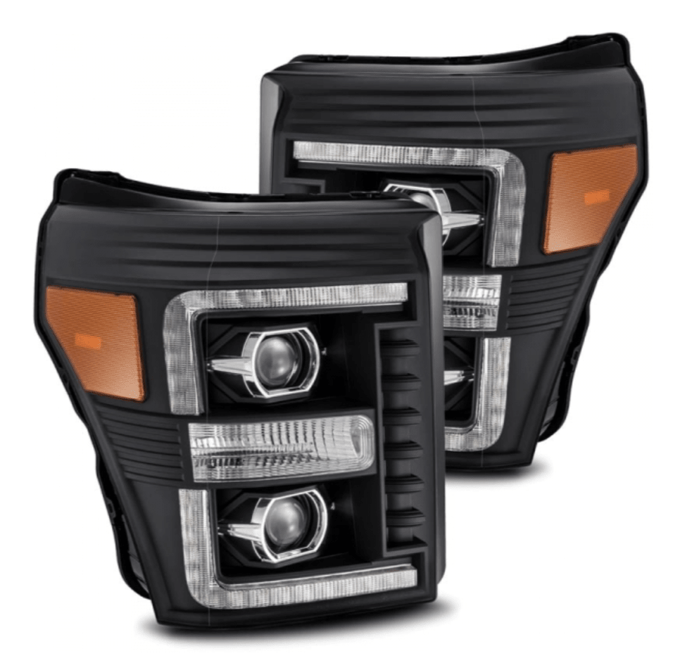 AlphaRex 880146 Luxx - Series Black LED Projector Headlights - Southern Diesel Supply