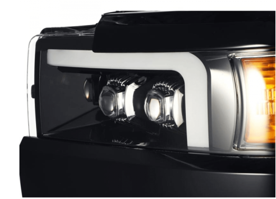 AlphaRex 880229 Nova - Series Jet Black LED Projector Headlights - Southern Diesel Supply