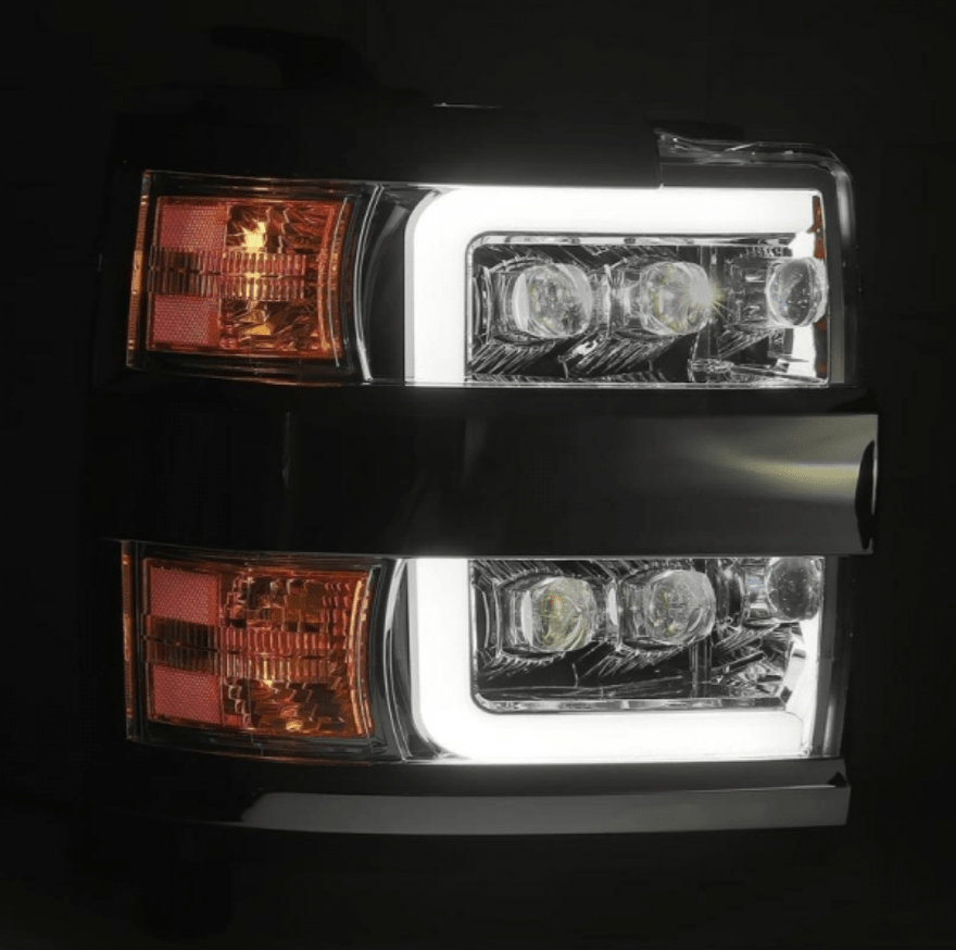 AlphaRex 880229 Nova - Series Jet Black LED Projector Headlights - Southern Diesel Supply
