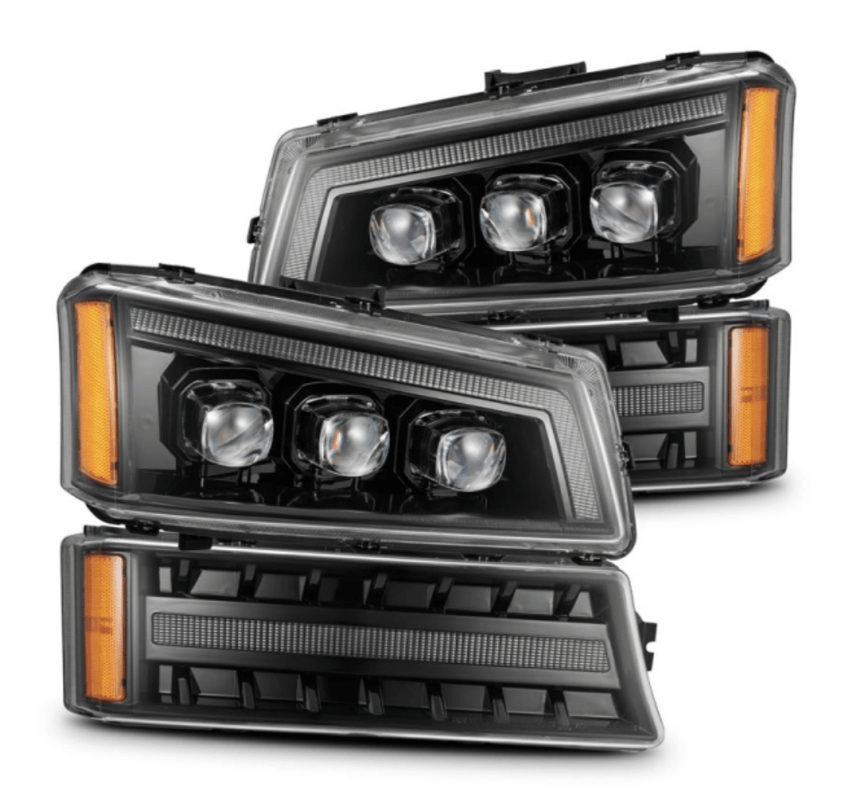 AlphaRex 880254 Nova - Series Alpha - Black LED Projector Headlights - Southern Diesel Supply
