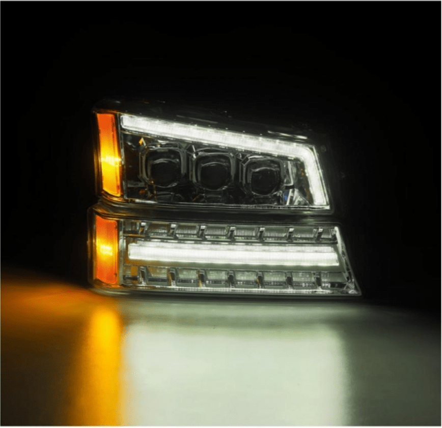 AlphaRex 880255 Nova - Series Chrome LED Projector Headlights - Southern Diesel Supply